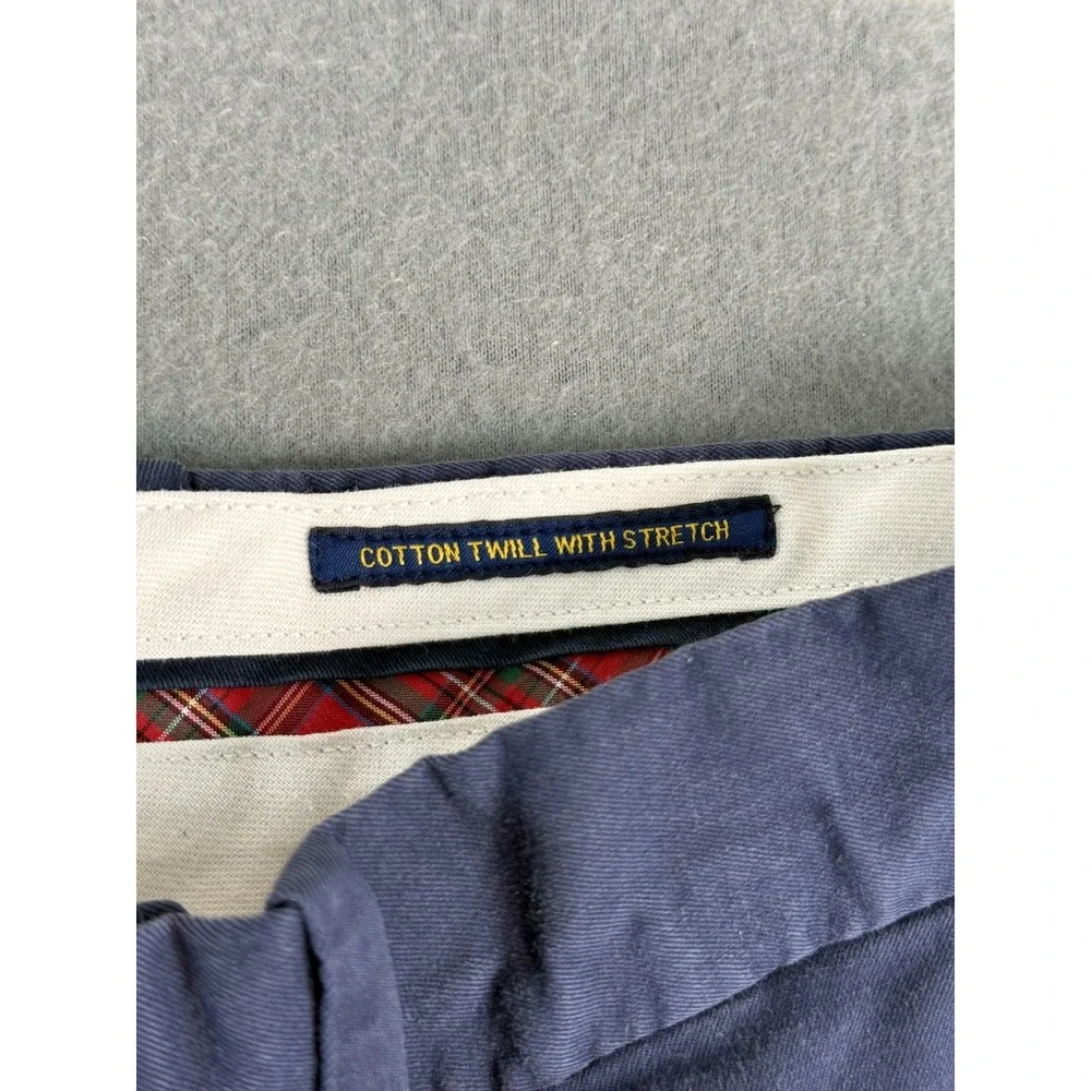 Polo Ralph Lauren Pants Mens 33x32 Blue Regular Chino Cotton Twill With Stretch
